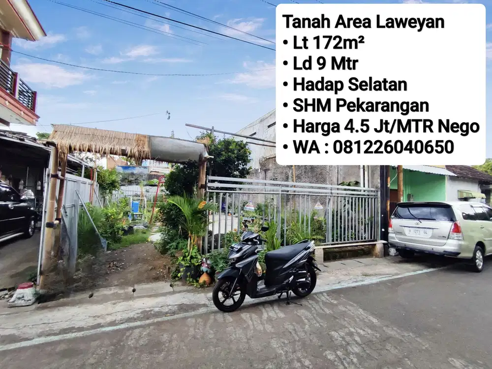 Jual Tanah Siap Bangun Area Purwosari, Dekat Laweyan, Gentan