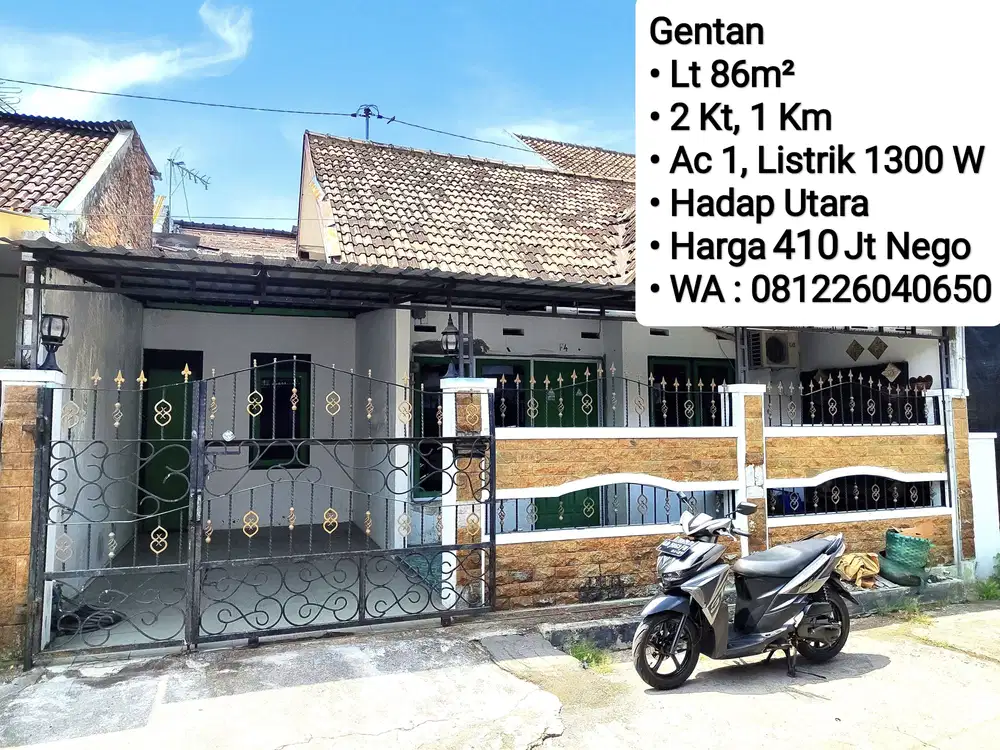 Jual Rumah Area Perumahan Gentan, Dekat Luwes, Laweyan, Purwosari