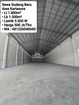 Sewa Gudang Baru Area Kartasura Dekat Pintu Tol Dan Pusat Pergudangan