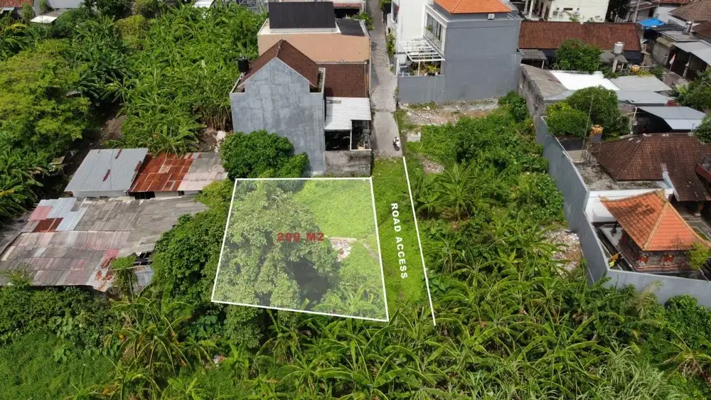 Tanah 200m2 Hadap Utara Canggu Padonan Bali SHM Lengkap