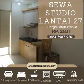 studio sewa atas mall kosongan + kitcen set apartemen bassura city
