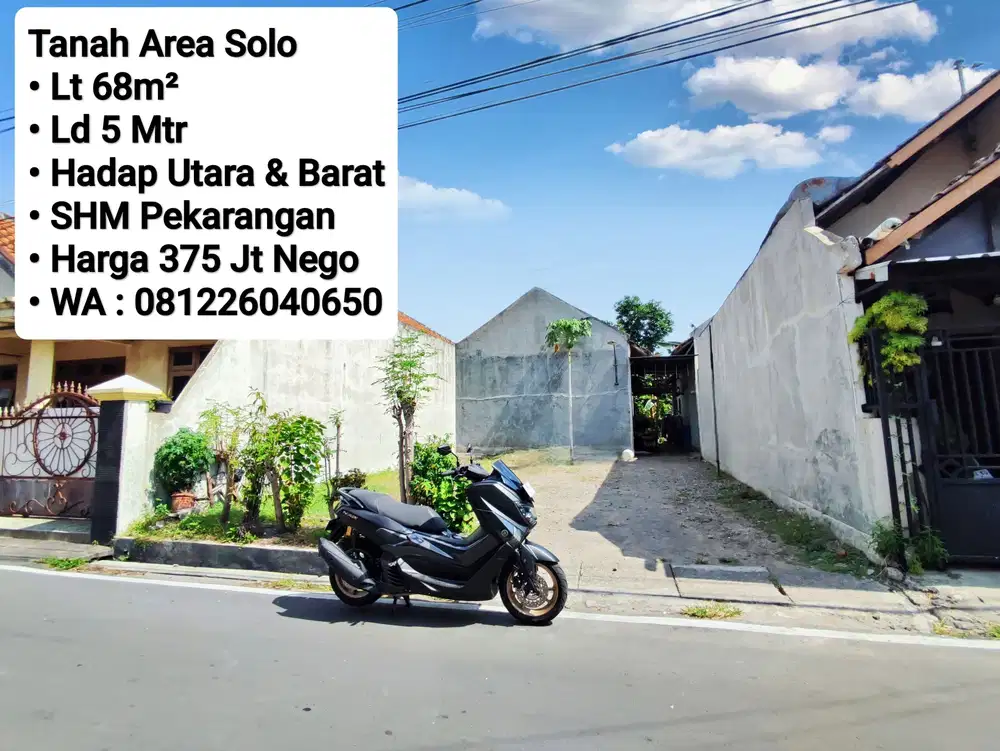 Jual Tanah Siap Bangun Area Solo, Dekat Manahan, Solo Square