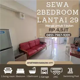 2 kamar sewa bulanan full furnished apartemen bassura city