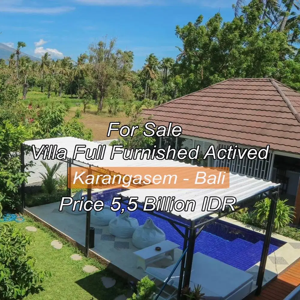 FOR SALE VILLA GUEST HOUSE FURNISHED ACTIVE LOCATION AMED BALI.