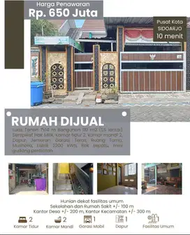 Dijual rumah siap huni 1 stgah lantai di Perum Green Saimbang Sukodono