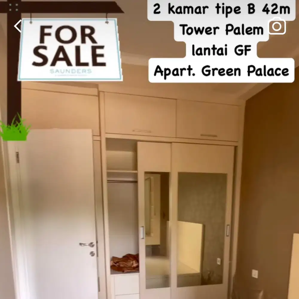 2br TIPE BESAR 42m Tower Palem Apartemen Green Palace Kalibata City