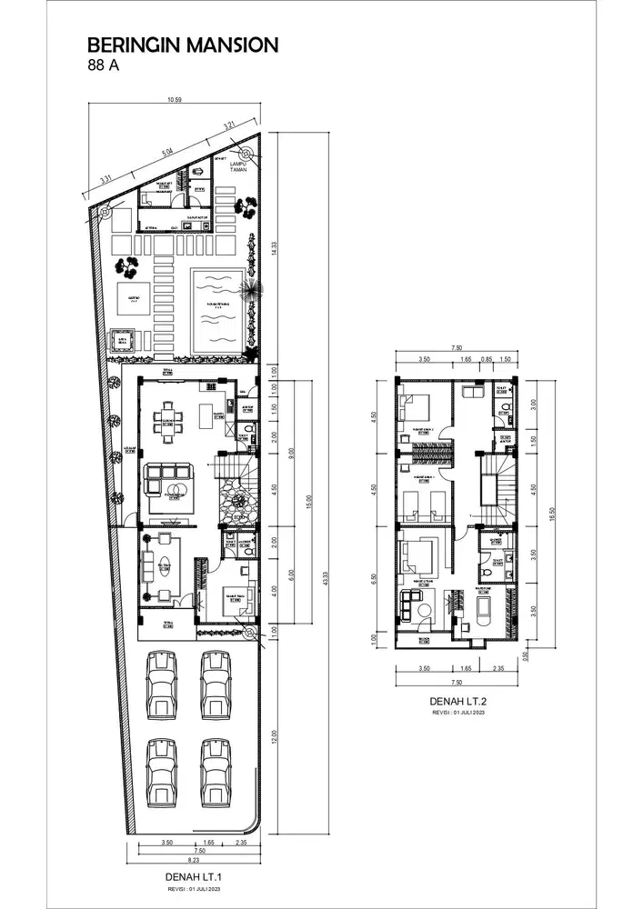 Rumah  2 Lantai di Beringin