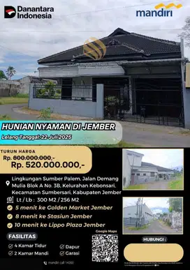Rumah lelang jember perum demang harga dibawah pasar