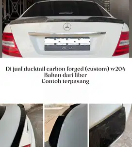 Ducktail Spoiler Bagasi Mercy W204 Modifikasi Custom Carbon Forged