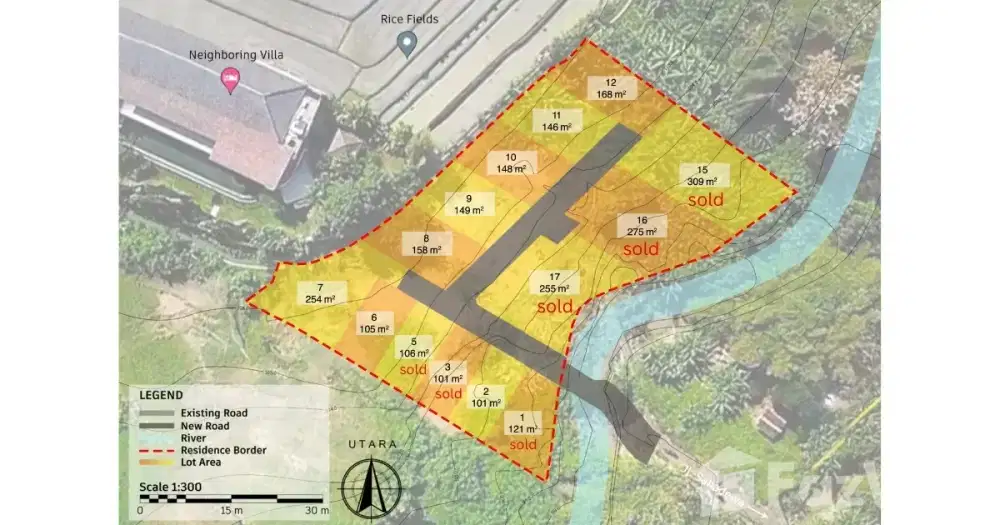 Land for sale in Kerobokan, Bali