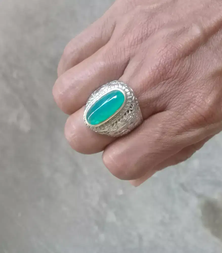 Bacan doko kristal ring perak dim 19