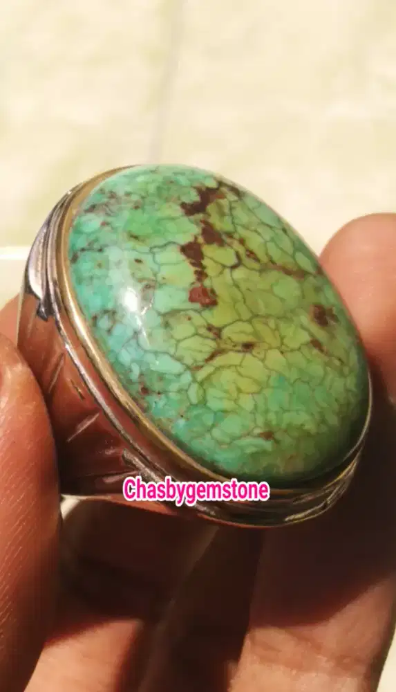 Cincin Pirus Persia jumbo serat jala-Pirus Persia kontes item HQ