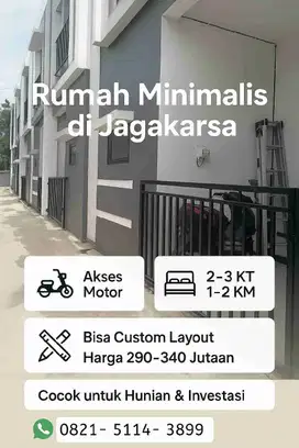 Dijual Rumah murah minimalis 2 lantai lokasi strategis di Jagakarsa Jaksel Akses motor