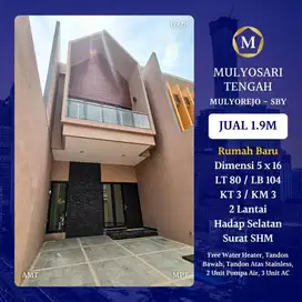 Rumah Baru Mulyosari Tengah Mulyorejo Surabaya Timur dkt Pakuwon City Ploso