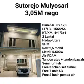 Rumah Dijual Di Sutorejo Mulyosari Surabaya Timur Mewah Siap Huni Dekat Jalan Utama dan Supermarket