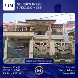 Rumah Bebas Banjiir Nginden Intan Sukolilo Surabaya Timur Dkt Rungkut UBAYA STIKOM