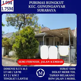Rumah Semi Furnish Jalan Kembar Purimas Rungkut Gununganyar dkt Semolowaru