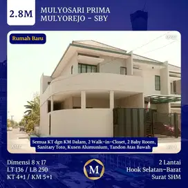Rumah Hook Baru Mulyosari Prima dkt Dharmahusada Sutorejo Babatan Pantai