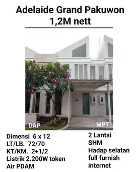 Rumah Dijual Di Grand Pakuwon Tandes Surabaya Dekat Tol Margomulyo, Foodjunction, Sekolah Internasional,
