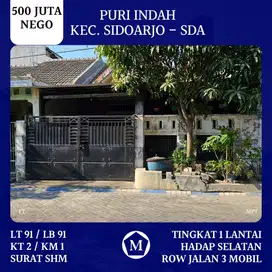 Rumah Puri Indah Sidoarjo Murah SHM dkt Raya Sungon Banjar Asri Sidodadi Strategis