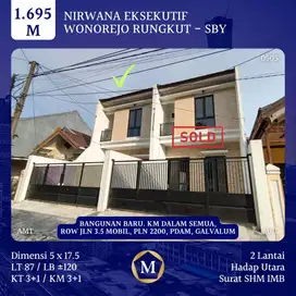 Rumah Baru Surabaya Timur SHM  Nirwana Eksekutif dkt Jemursari UBAYA Tenggilis Baruk