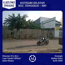 Tanah Kutisari Selatan Strategis Jalan Utama dkt Siwalankerto Pondok Candra