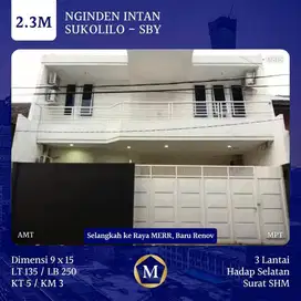Rumah Baru Renov Surabaya Timur Nginden Intan dkt Raya MERR Nirwana