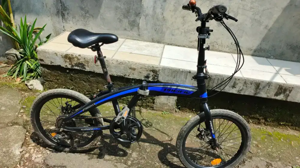 Sepeda Lipat Pasific Biru Mulus, Bekas like New