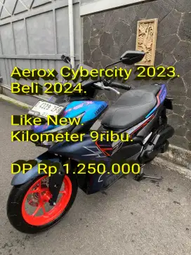 Aerox Cybercity 2023. Beli 2024. Pajak ON. KM 9rb. Ori. Cash/Kredit/TT