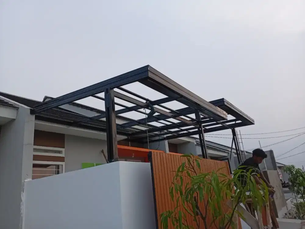 Melayani pemasangan kanopi karpot baja ringan minimalis