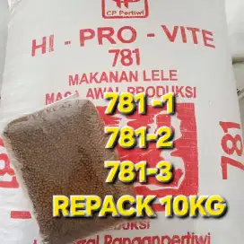 Pakan ikan 781 -1 -2 -3 kiloan atau repack 10k