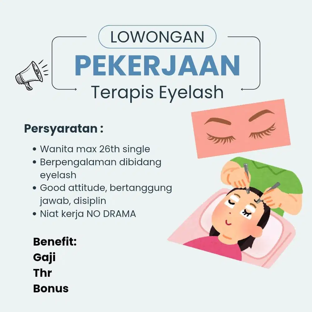 LOWONGA KERJA EYELASH