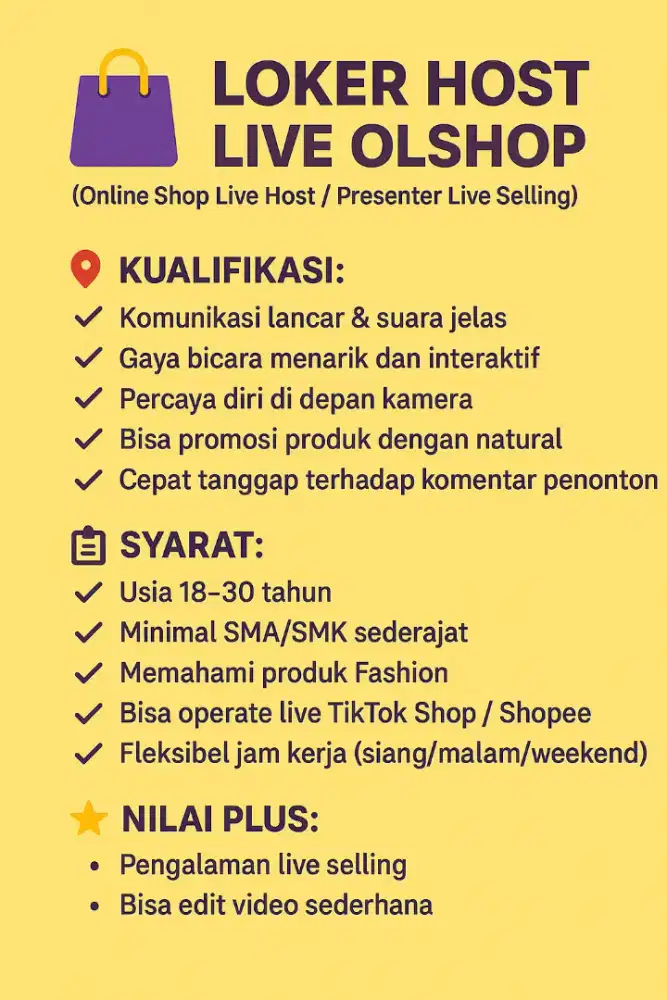 Host live online shop