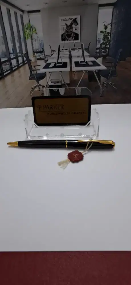 Parker sonnet balpoin pen gold brown slim