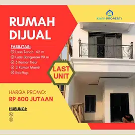 Dijual Rumah cluster 2, 5 Lantai ada rooftop Lokasi strategis di Jl. Gandaria Jagakarsa Jaksel Akses mobil Bebas banjir