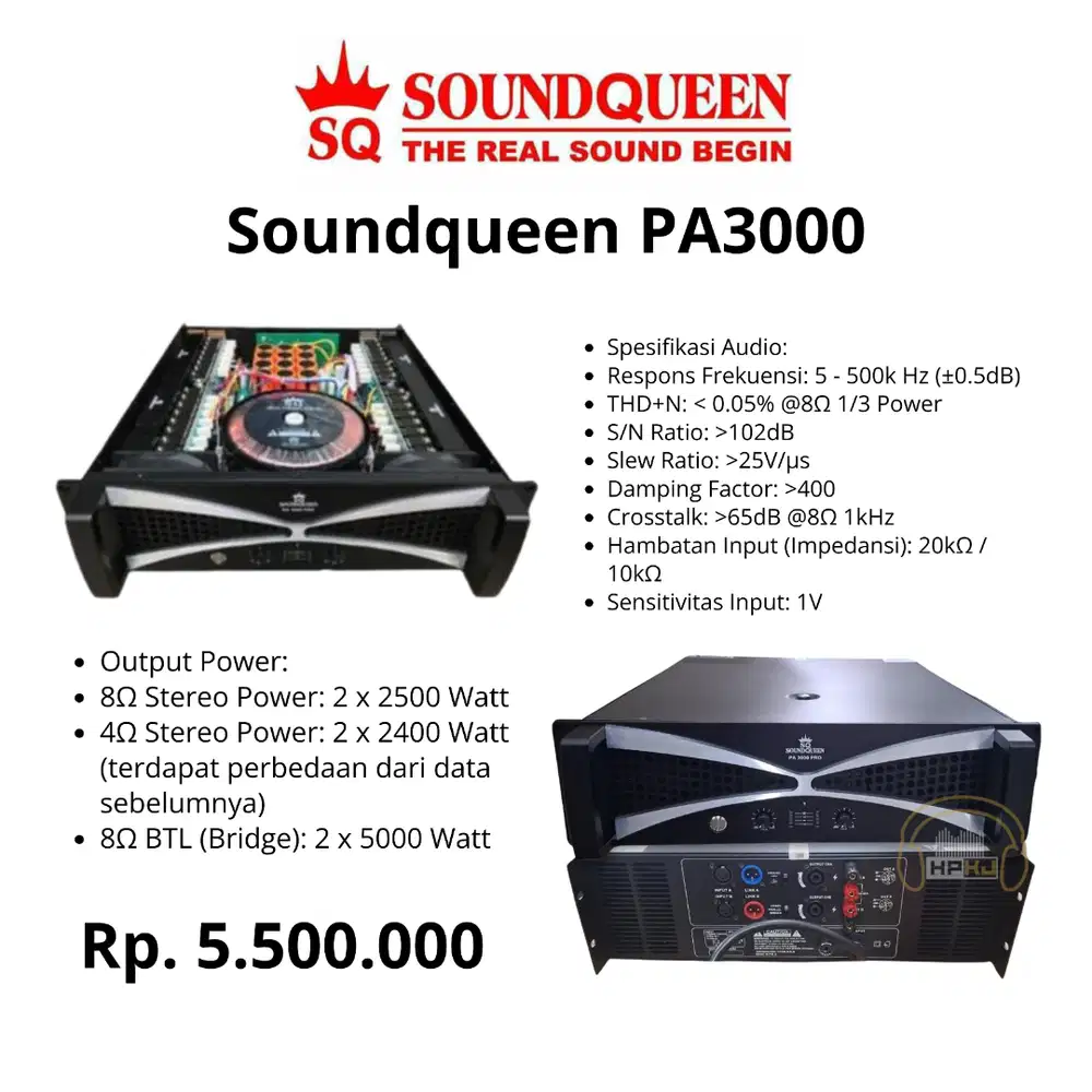 Power Soundqueen PA3000 Power 2ch PA 3000 PRO