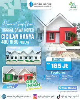 Rumah Subsidi Rasa Komersil Dkt Pasar Cibarusah, Cicilan 400 Ribuan