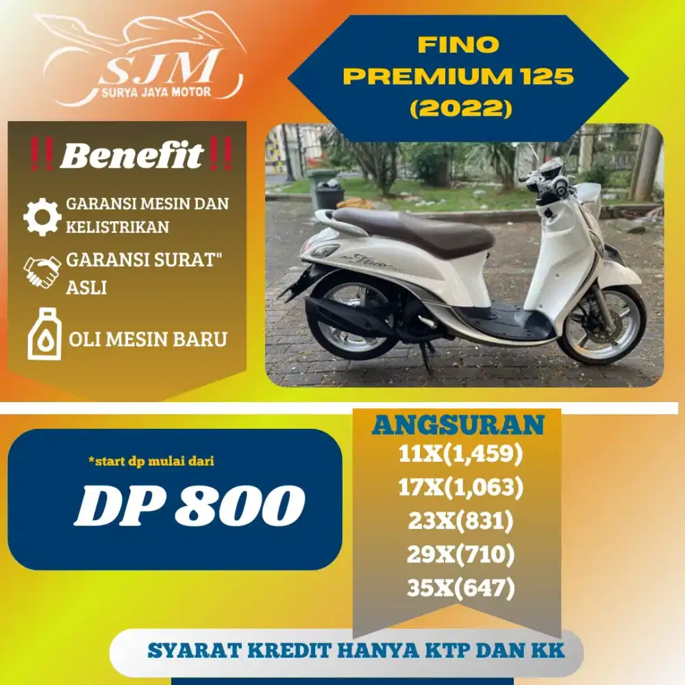 YAMAHA FINO PREMIUM 2022 MESIN HALUS