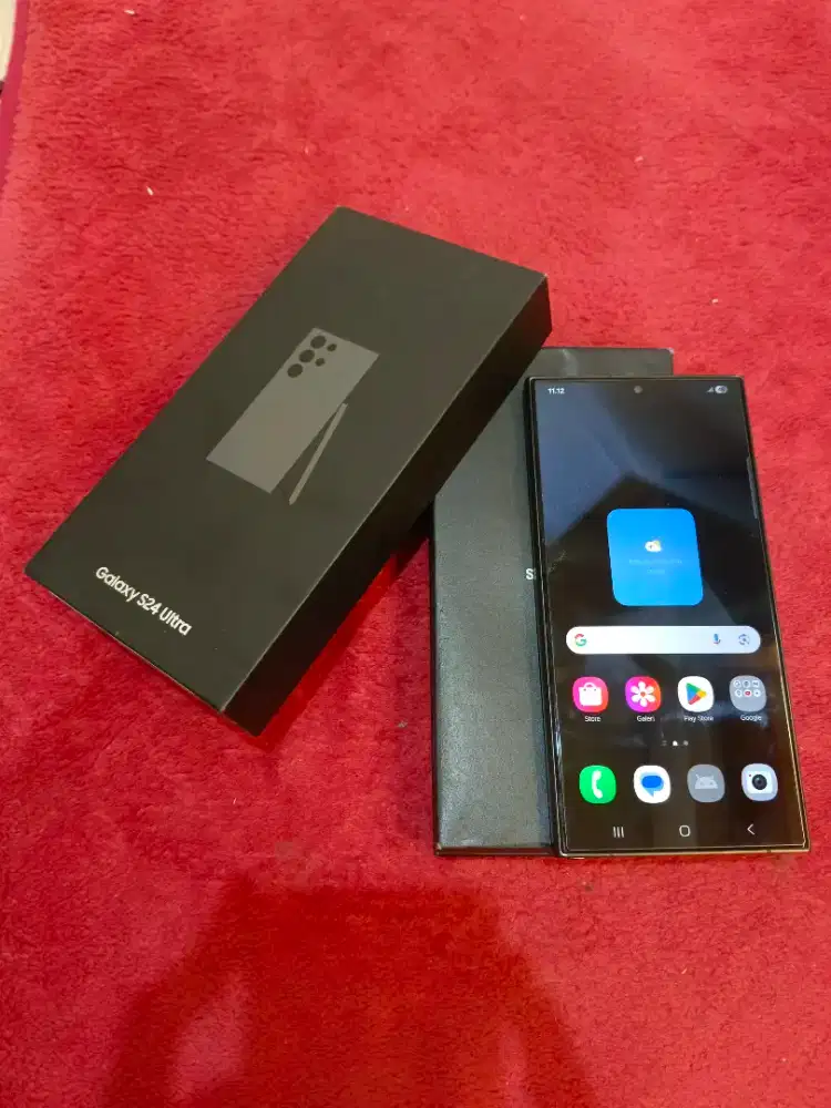 Samsung s24 ultra 5G 12/1TB ex resmi black like new fullset ori