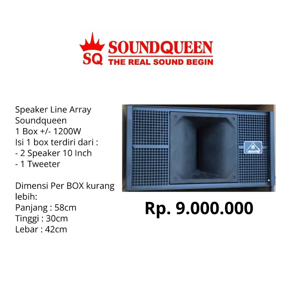 Speaker Line Array 10 Inch Soundqueen 1200W