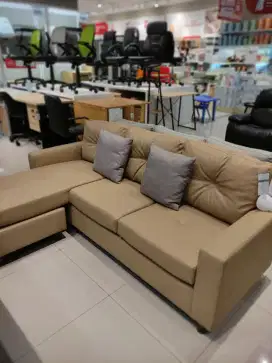 Sofa L 3 Seater + 1 Ottoman Sudah GRATIS KIRIM DAN PASANG