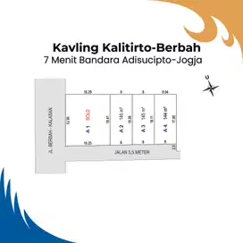 Tanah Kalitirto Berbah; Akses Pinggir Jalan; SHM