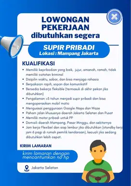 Supir Pribadi Mampang Jakarta Selatan