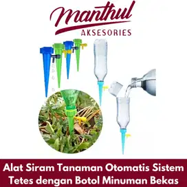Alat Siram Tanaman Otomatis Sistem Tetes dengan Botol Minuman Bekas