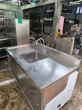 Single sink sayap kanan kiri with kabinet pintu sleding