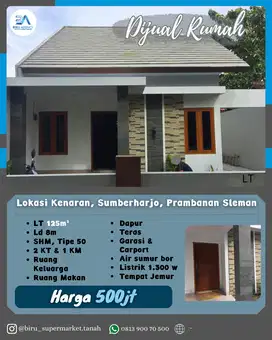 Rumah Baru SHM Dekat Objek Wisata Obelix di Sleman