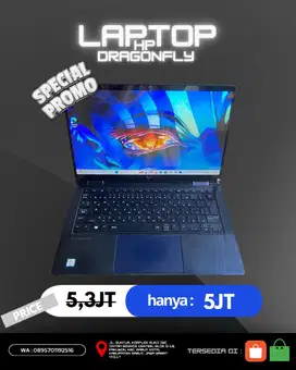 Laptop Kerja Flip 360 Touch Screen Second Bergaransi Full set