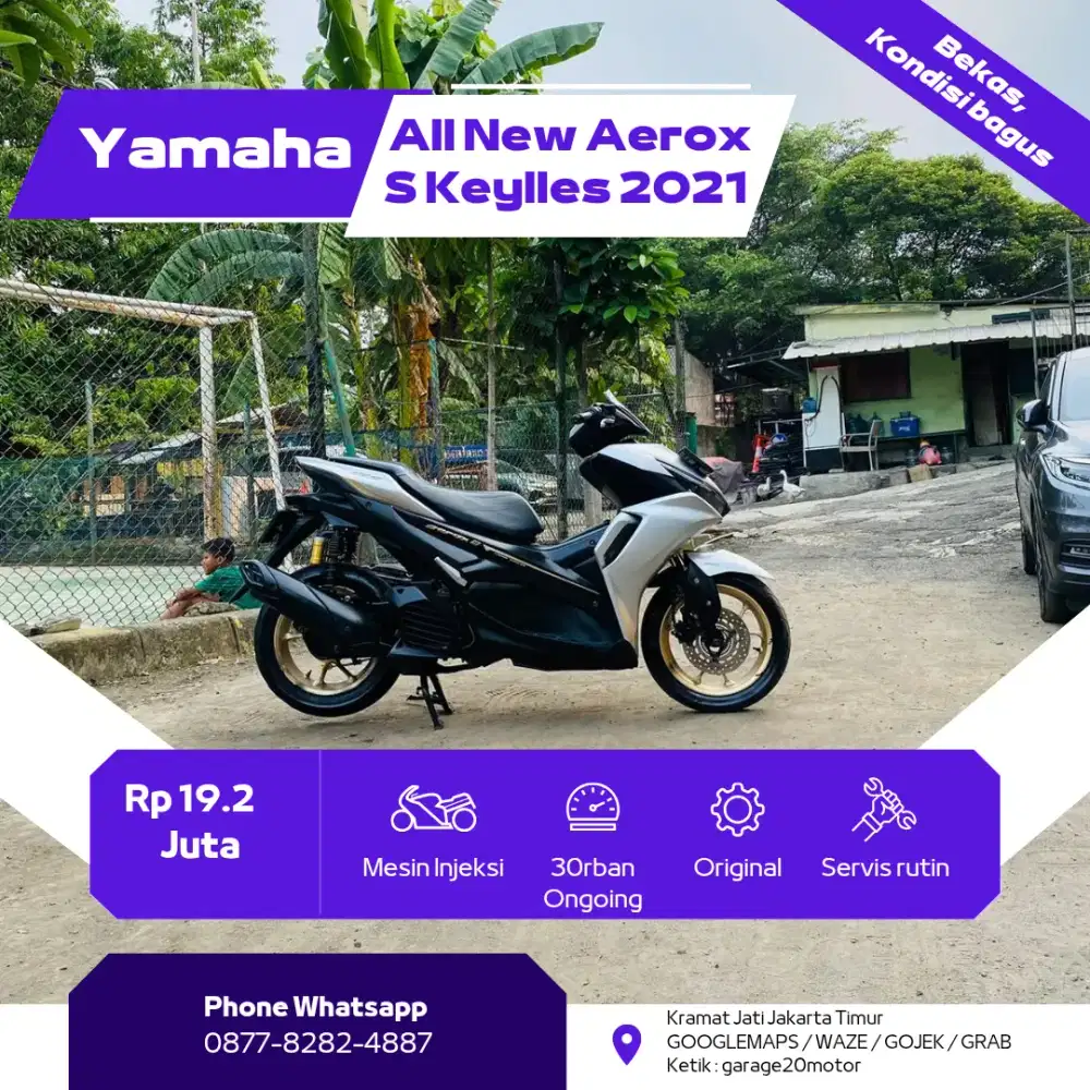 Yamaha All New Aerox S 155cc keylles fi Tahun 2021