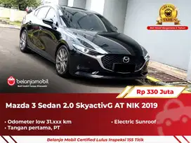 [ GARANSI 5TH ] Mazda 3 Mazda3 Sedan 2.0 SkyactivG AT Hitam 2019 2020