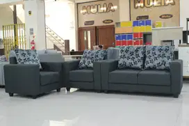 Sofa Minimalis Gratis Meja Tamu Kaca